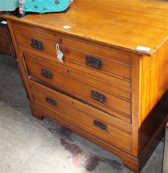 Satin walnut dressing table base